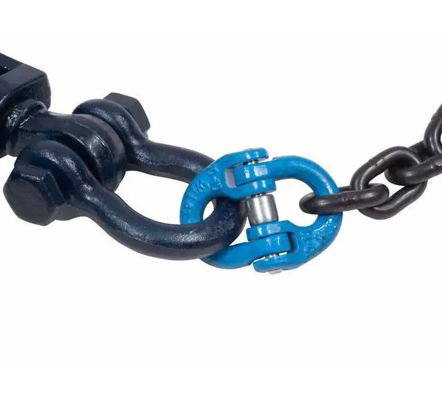 Alt view image 4 of 6 - 4 Ton 4.5" Snatch Block w/Swivel Shackle and 30" Chain (3/8 G100) Flatbed Tow Truck Rollback Wrecker Car Carrier Cable (2 Pack)