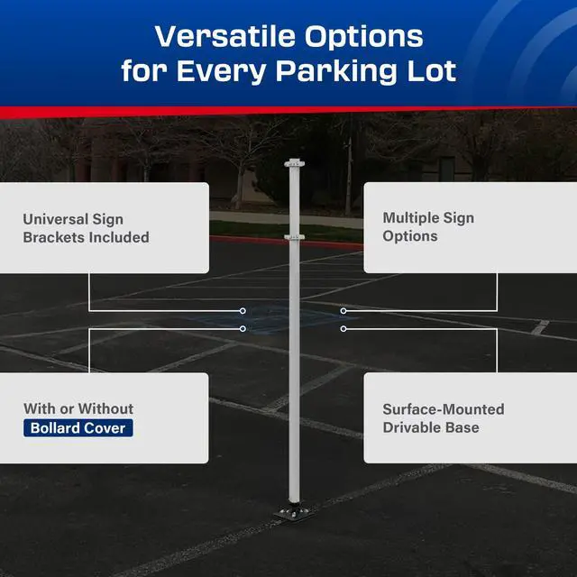 Alt view image 6 of 6 - Impact Recovery - Sta-Rite Flexible Sign Post - Sign Holder for Handicap Parking Signs - Made in the USA - 78