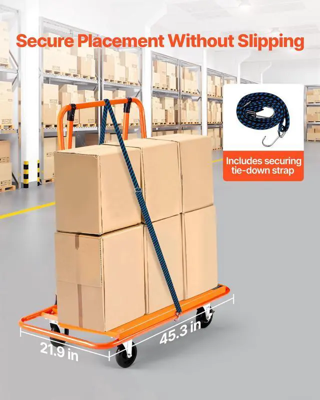 Alt view image 3 of 6 - Heavy-Duty Panel Dolly, Drywall Cart Features 45.28" x 21.8" Deck & 5" Swivel Wheels, Drywall Sheet Cart, Handling Wall Panel, Sheetrock, Lumber, Ideal for Garage, Home, Warehouse