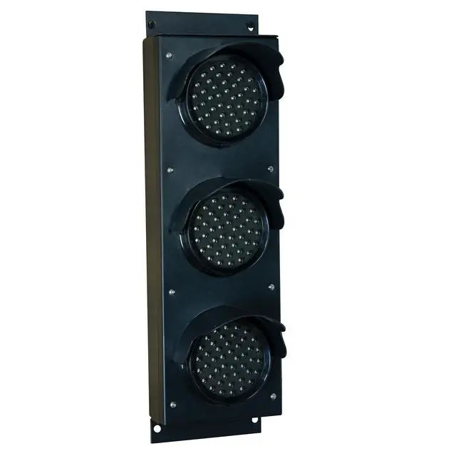 Alt view image 3 of 6 - LED 3 Light Red/Yellow/Green LED Traffic Signal Light 4 inch Diameter Lens, 110/220 VAC, Mounting Brackets, Industrial Stop Go Light, Ready to Wire (Power Cord and Controls NOT Included)