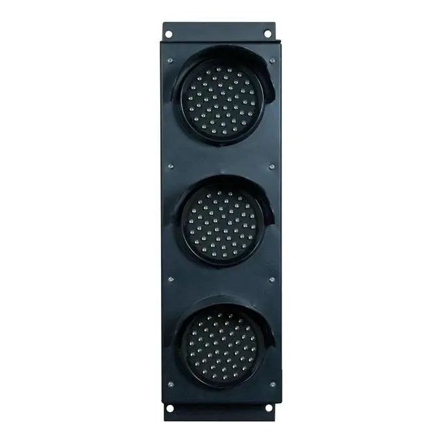 Alt view image 4 of 6 - LED 3 Light Red/Yellow/Green LED Traffic Signal Light 4 inch Diameter Lens, 110/220 VAC, Mounting Brackets, Industrial Stop Go Light, Ready to Wire (Power Cord and Controls NOT Included)