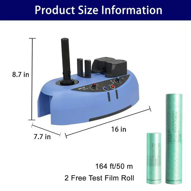 Alt view image 3 of 6 - Mini Air Easi EA2S Air Cushion Machine, Air Pillows Maker, Bubble Wrap Machine, Air Pillow Packaging Machine with 2 Free 164 ft/50m Test Film Roll for Package and Product Shipment Protection