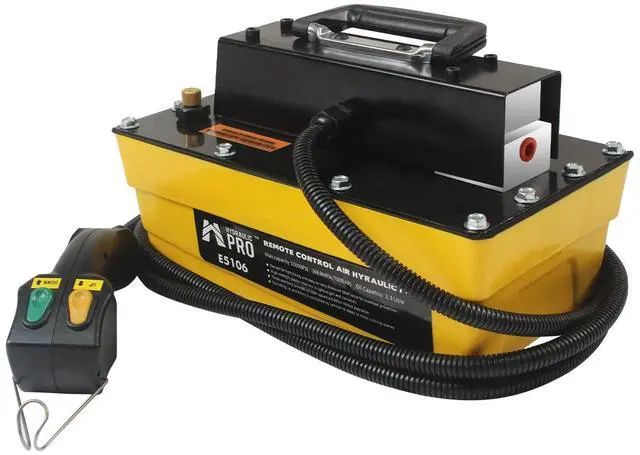 Main image of 10,000 PSI Air Hydraulic Pump with 9.8 ft Remote Control, 2.3L Reservoir, NPT 3/8" Oil Outlet, NPT 1/4" Inlet, for Auto Body Frame Machines, Hydraulic Press