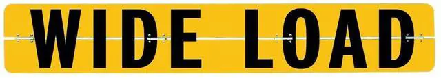 Main image of Wide Load Sign For Trucks and Trailers - Hinged Aluminum - 12 Inch x 72 Inch