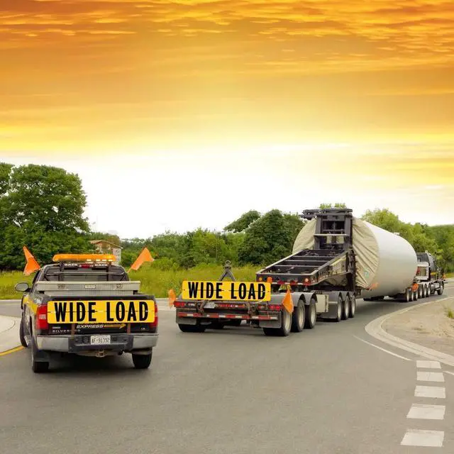 Alt view image 4 of 6 - Wide Load Sign For Trucks and Trailers - Hinged Aluminum - 12 Inch x 72 Inch