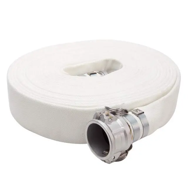 Alt view image 3 of 6 - White 2" x 50' Double Jacket Camlock (Cam and Groove) Mill Discharge Hose