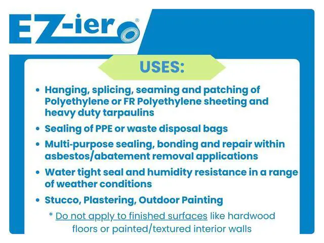 Alt view image 5 of 6 - EZ-ier Stucco Polyethylene Tape, Serrated-Edge (White 2", Case of 24)