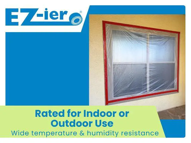 Alt view image 3 of 6 - EZ-ier Stucco Polyethylene Tape, Serrated-Edge (Red 2", Case of 24)