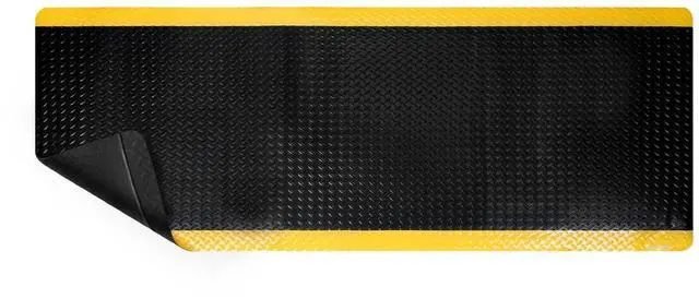 Main image of Olympia Anti Fatigue Mat Industrial, Standing Mat, Yellow Border Safety, 8 x 3 ft, 15/16" Thick, Advanced High-Density Memory Foam, for Workshop Workstations, Laboratory Benches