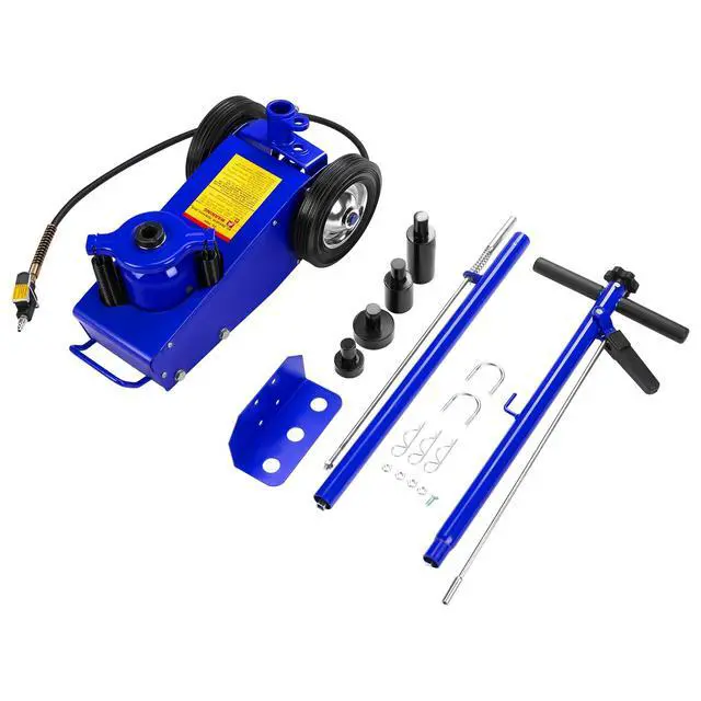 Alt view image 2 of 6 - 22 Ton Air Hydraulic Floor Jack Quick Lift Air-Operated Axle Bottle Jack HD Truck Lift Jacks Service Repair Lifting Tool for Garages Repair Shops 44000lbs Capacity Blue