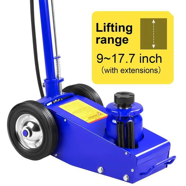Alt view image 5 of 6 - 22 Ton Air Hydraulic Floor Jack Quick Lift Air-Operated Axle Bottle Jack HD Truck Lift Jacks Service Repair Lifting Tool for Garages Repair Shops 44000lbs Capacity Blue