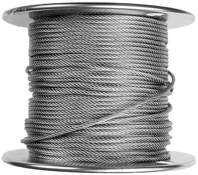 Main image of Laureola 3/32" Type-7x7 Galvanized Steel Wire Rope Aircraft Cable (1500 ft)