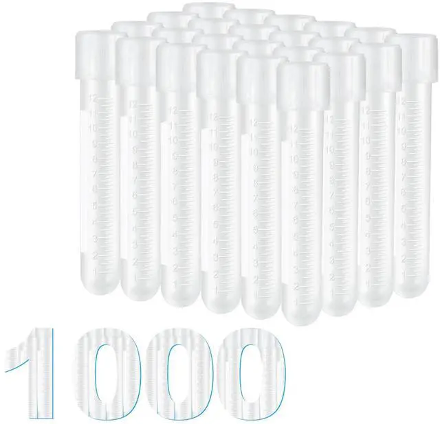 Main image of Culture Tube, 14ml Sterile Culture Tube with Dual Position Cap, 17×100mm, Graduation, Polypropylene, for Cell Culture, Biological Research, Myclogy and Other Lab Experiment, Pack of 1000