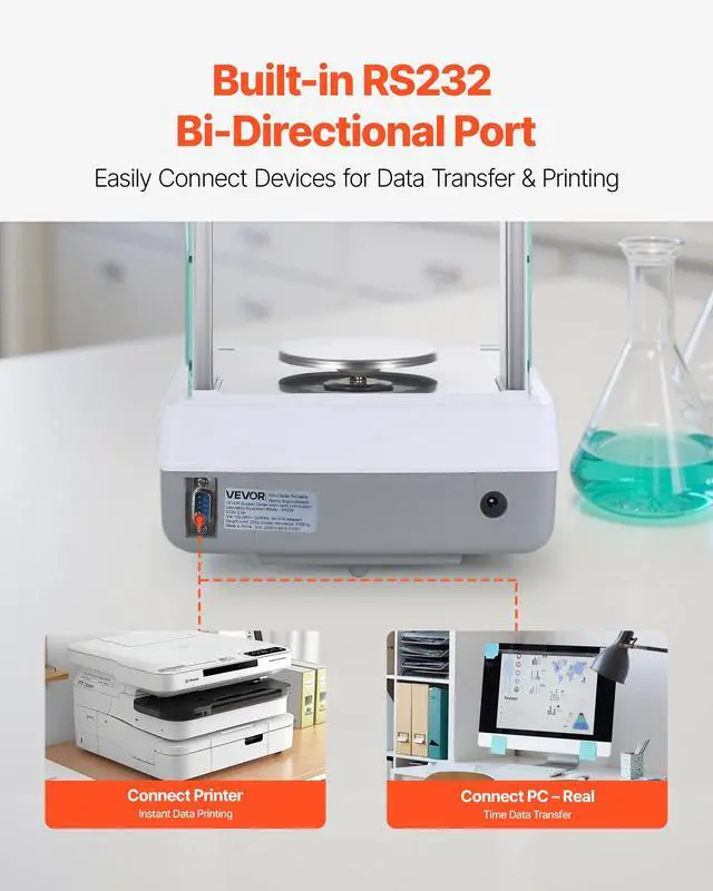 Alt view image 5 of 6 - Analytical Balance, 220 g x 0.1 mg, 0.0001 g High Precision Accuracy Lab Scale, g/oz/ct/mg 4 Units Electronic Digital Analytical Balance with Glass Draft Shield, for Laboratory Jewelry Pharmacy