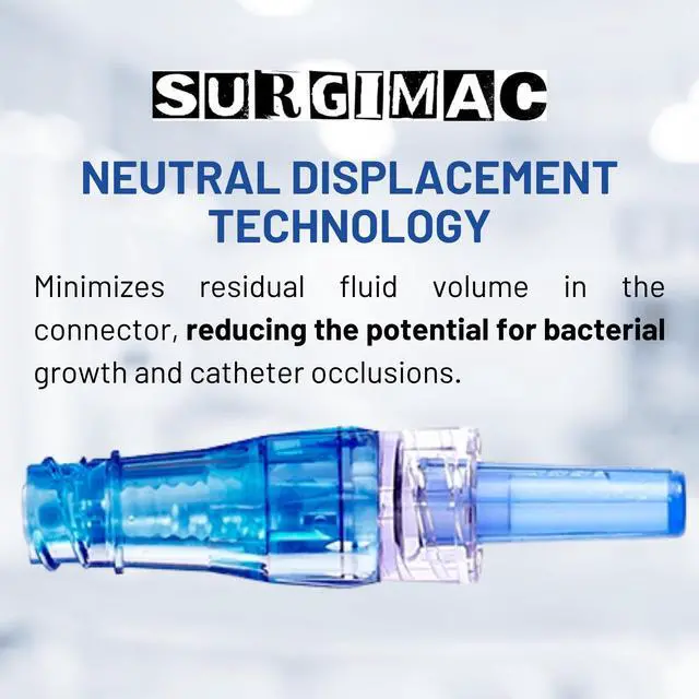 Alt view image 3 of 6 - Needleless Connector MicroClave Neutral Displacement Clear Housing Microclave IV Connector Compatible with Peripheral, Arterial & Central Venous Catheters Medical Supplies-Case of 100