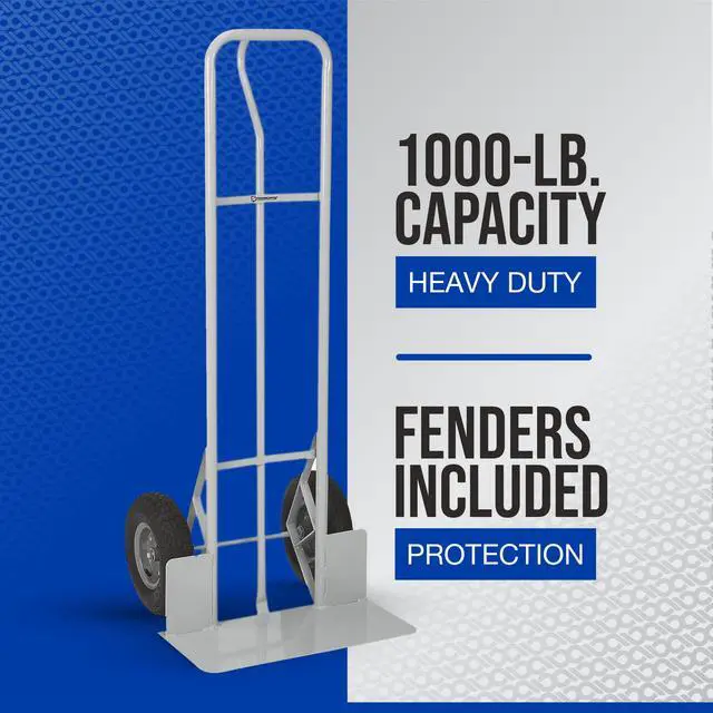 Alt view image 2 of 6 - P-Handle Hand Truck - 1000-Lb. Capacity, Oversized Toe Plate