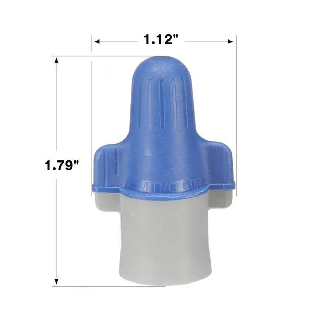 Alt view image 3 of 6 - Performance Plus Wire Connector, B/G+JUG, Blue/Gray, Flexible Steel Spring Connectors, Copper, CSA Certified, UL Listed, Jug of 250, 14-6 AWG