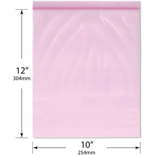Alt view image 2 of 3 - 10" x 12" (Case of 1,000), 4 Mil Heavy Duty Anti-Static Zipper Reclosable Plastic Bags