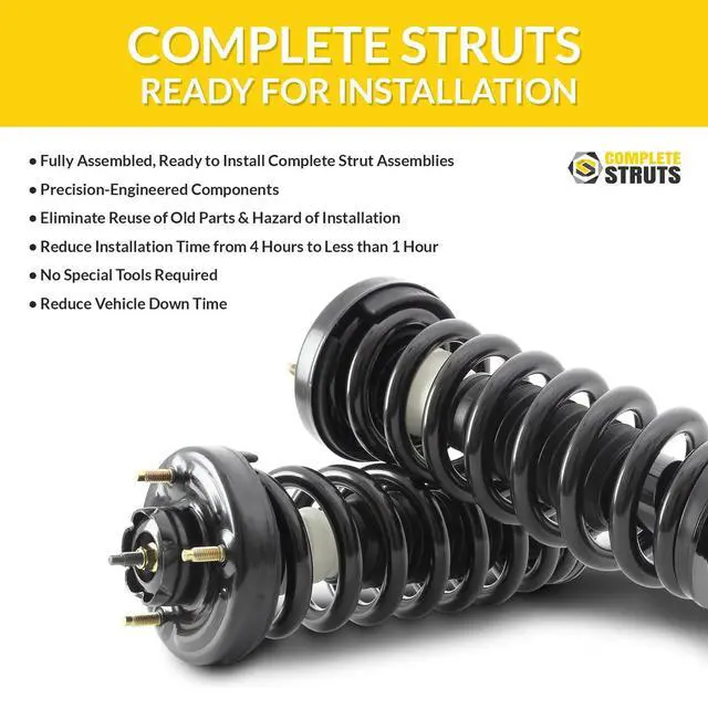 Alt view image 5 of 6 - COMPLETESTRUTS - Front Complete Strut Assemblies with Coil Springs and Rear Shock Absorbers Replacement for 2013-2017 Nissan Altima 4CYL Sedan - Set of 4