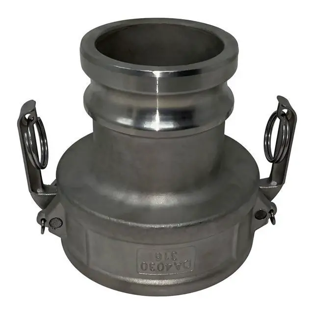 Alt view image 2 of 6 - Stainless Steel Type DA Cam and Groove Hose Fitting, Reducer, 4" Female Coupler x 3" Male Adapter (CAM-4030-DA-SS)