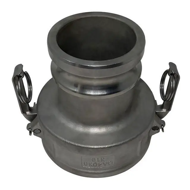 Alt view image 4 of 6 - Stainless Steel Type DA Cam and Groove Hose Fitting, Reducer, 4" Female Coupler x 3" Male Adapter (CAM-4030-DA-SS)