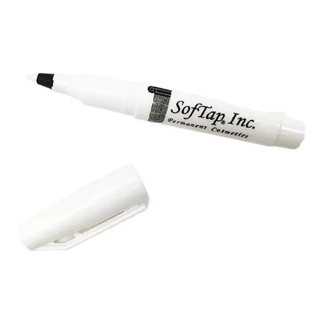 Alt view image 2 of 6 - Surgical Skin Marker for Tattoo PMU Procedure Mark Brow Lip Areola Scalp Advanced Permanent Makeup Shape design. Premium Beginners & professionals micropigmentation tools (50 Pack, white)