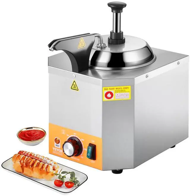Main image of Electric Cheese Dispenser with Pump, 2.4L Commercial Hot Fudge Warmer, Stainless Steel Heated Pump Dispenser, 86-230 Temp Adjustable Nacho Cheese Sauce Warmer, for Hot Fudge Cheese Caramel