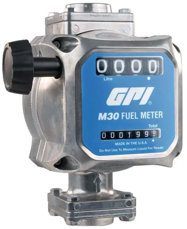 Main image of M30 Modular Mechanical Fuel Meter in litres, 19 to 114 Litre/min, 3/4" NPT Inlet/Outlet (165100-04)