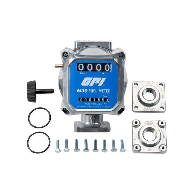Alt view image 6 of 6 - M30 Modular Mechanical Fuel Meter in litres, 19 to 114 Litre/min, 3/4" NPT Inlet/Outlet (165100-04)