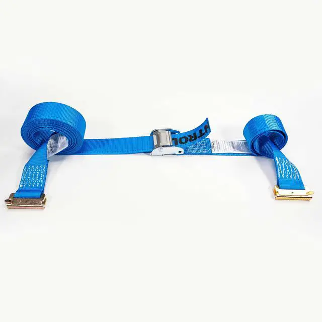 Alt view image 2 of 6 - E-Track Cam Buckle Straps (20-Pack), 2 Inch x 20 Foot E Track Straps with Cam Buckle and Spring E-Fittings, 2,500 LBS Break Strength, Easy-to-Use Tiedowns in Vans and Trailers