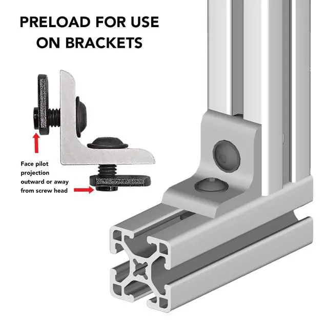 Alt view image 5 of 6 - 8020, 3278, 15 Series 5/16-18 Offset Threaded Slide in Economy T-Nut Steel T-Slot Accessories for Aluminum Extrusion Hardware Nuts (500 Pack)