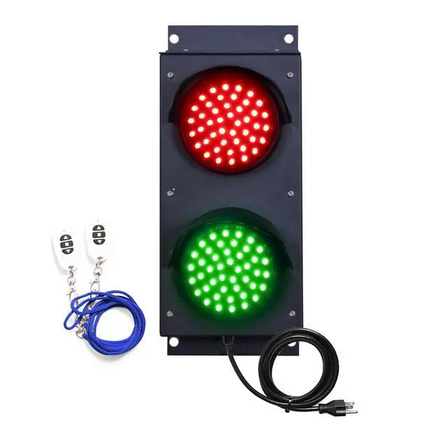 Alt view image 3 of 6 - Red & Green 4 Inch Diameter Lens LED Stop Light with Keyfob for Social Distancing, Warning, Signaling or Factory Floor - Traffic Light