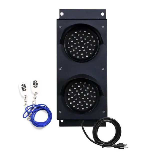 Alt view image 4 of 6 - Red & Green 4 Inch Diameter Lens LED Stop Light with Keyfob for Social Distancing, Warning, Signaling or Factory Floor - Traffic Light