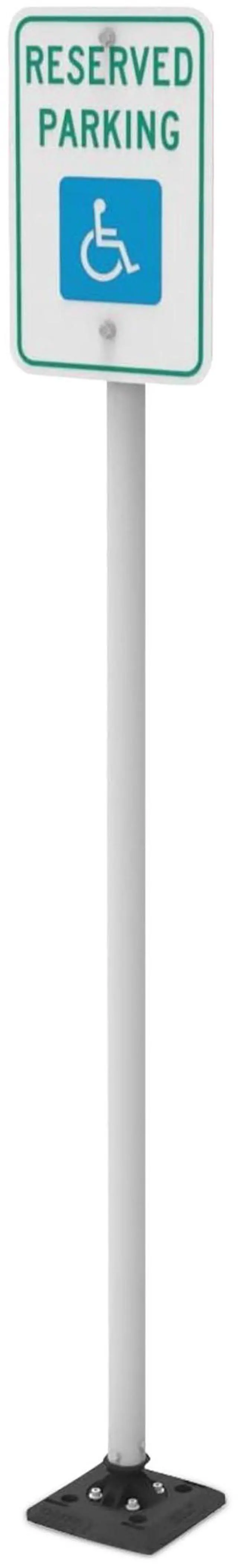 Main image of Impact Recovery - Sta-Rite Flexible Sign Post - Sign Holder - Handicap Parking Signs - Made in the USA - 78 Reserved Parking Signage