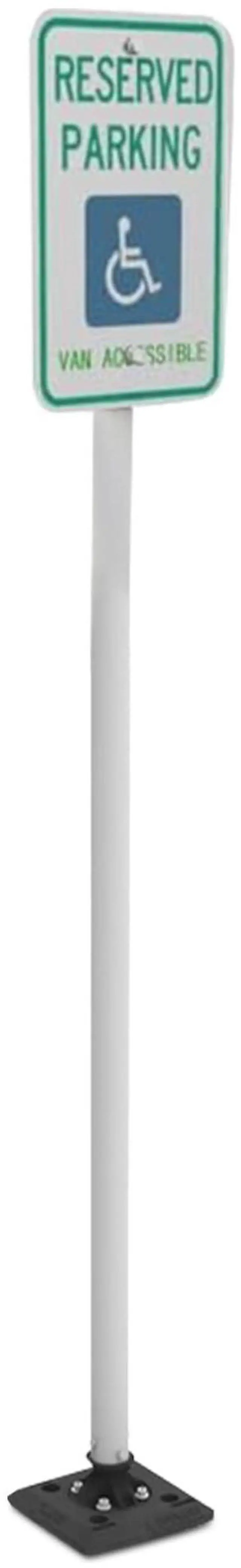 Main image of Impact Recovery - Sta-Rite Flexible Sign Post - Sign Holder - Handicap Parking Signs - Made in the USA - 78 Van Accessible Signage