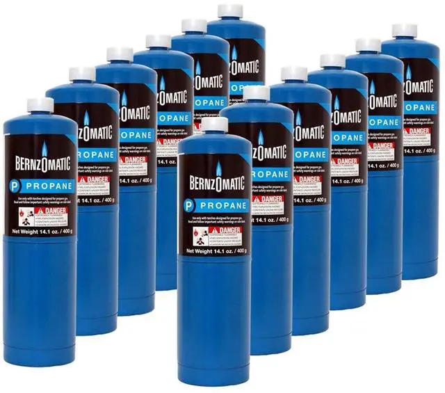 Main image of Tiptop Home 14.1 oz. Propane Cylinder - 12 Pack Blue Steel Cylinders