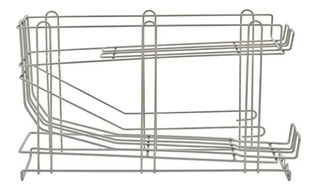 Alt view image 4 of 6 - Commercial Wire Can Rack 3-Pack, Holds (12) #5 Cans or (8) #10 Cans, FIFO Design, Durable Metal Can Rack for Restaurants (28W-671)