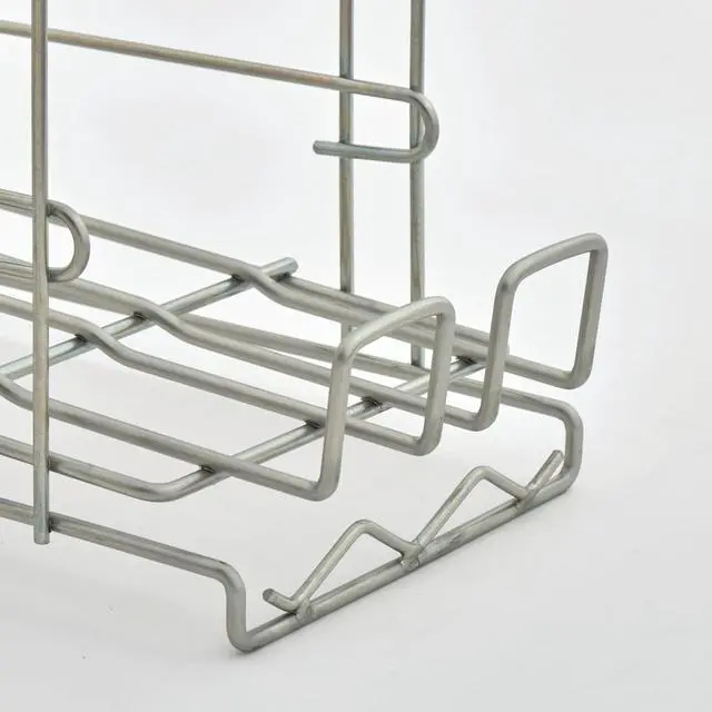 Alt view image 6 of 6 - Commercial Wire Can Rack 3-Pack, Holds (12) #5 Cans or (8) #10 Cans, FIFO Design, Durable Metal Can Rack for Restaurants (28W-671)