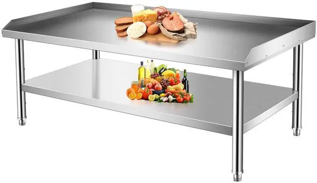 Main image of Prep Table Stainless Steel Worktable 30 x 60 x 24 Inches Equipment Grill Stand Table with Adjustable Storage Undershelf Commercial Workstation for Kitchen Restaurant