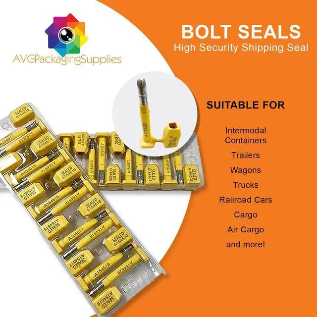 Alt view image 2 of 6 - Brand Bolt Seals - (250ct) High Security Shipping Seal with Print Progressive Numbering Tamper Proof for Trucks, Trailers, Cargo Containers - ISO & C-TPAT Certified