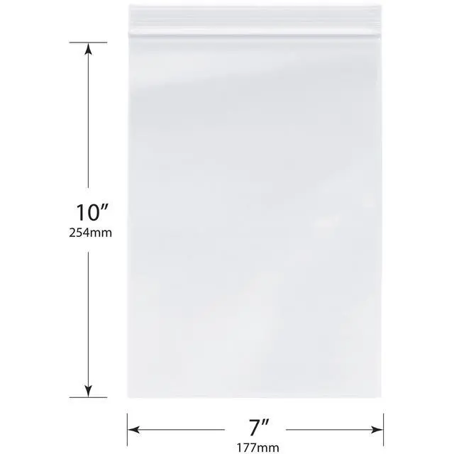 Alt view image 2 of 3 - 7" x 10" (Case of 2,000), 2 Mil Zipper Reclosable Plastic Bags