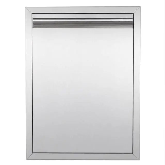 Alt view image 5 of 6 - Pull-Out Double Trash Drawer Stainless Steel Outdoor Kitchen Trash Drawer Storage for Two 10 Gallon Commercial Wastebaskets