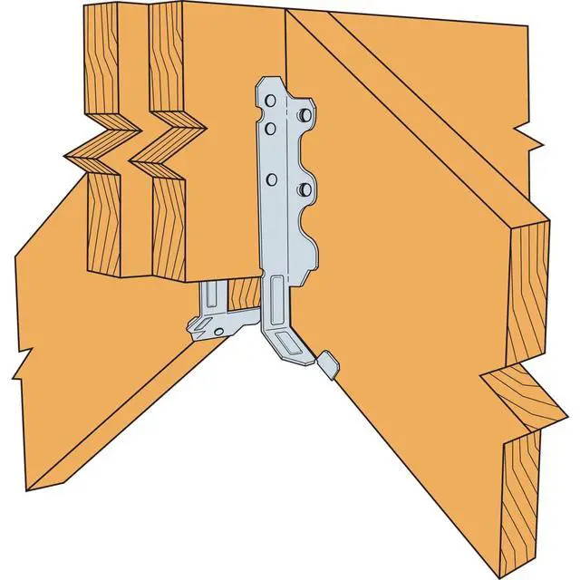 Alt view image 4 of 6 - LRU28Z - LRUZ Face-Mount Rafter Hanger - Adjustable Slope Wood Construction Connectors, 18-Gauge Steel, for 2x8 Solid Sawn Rafters (Pack of 25)