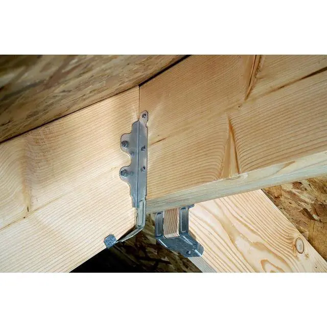 Alt view image 5 of 6 - LRU28Z - LRUZ Face-Mount Rafter Hanger - Adjustable Slope Wood Construction Connectors, 18-Gauge Steel, for 2x8 Solid Sawn Rafters (Pack of 25)