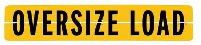 Main image of Oversize Load Sign For Escort Vehicles - Hinged Aluminum - 12 Inch x 60 Inch