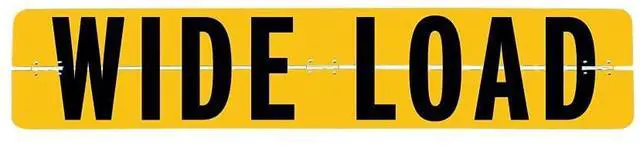 Main image of Wide Load Sign For Escort Vehicles - Hinged Aluminum - 12 Inch x 60 Inch