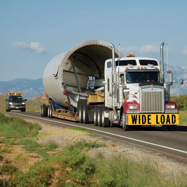Alt view image 4 of 6 - Wide Load Sign For Escort Vehicles - Hinged Aluminum - 12 Inch x 60 Inch