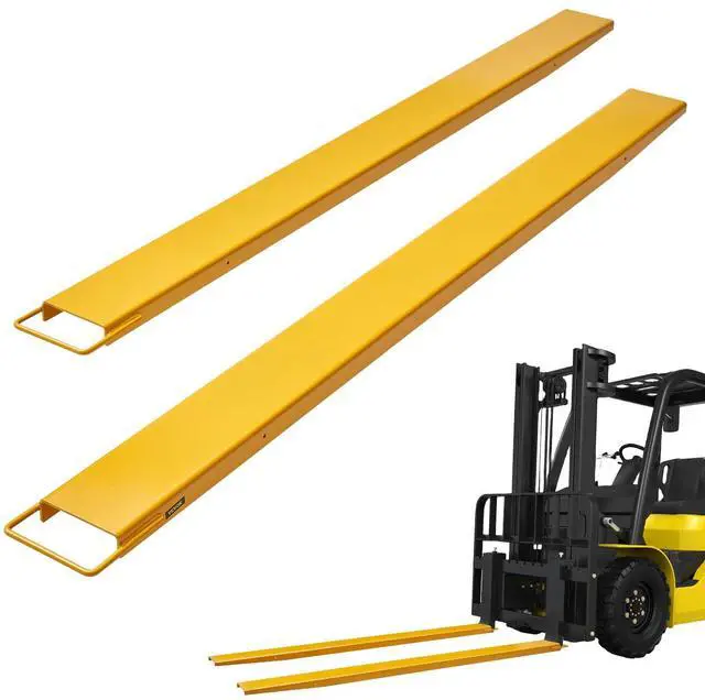 Main image of Forklift Extensions, 96 inch Fork Extensions 4.5 inch Width, Heavy Duty Steel Pallet Fork Extensions, 1 Pair Forklift Extensions for Forklift Lift Truck Forklift Loaders