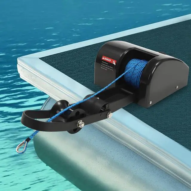 Alt view image 2 of 6 - 35lb/45lb Boat Electric Anchor Winch, 12V Saltwater Marine Anchor Windlass System, Boat Anchor Winch with Remote Control, 100ft Anchor Rope, Heavy Duty Towing Winches for 24ft Boats