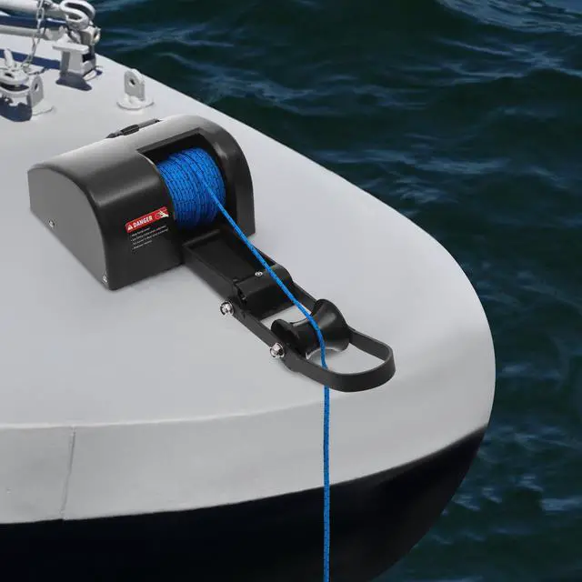 Alt view image 4 of 6 - 35lb/45lb Boat Electric Anchor Winch, 12V Saltwater Marine Anchor Windlass System, Boat Anchor Winch with Remote Control, 100ft Anchor Rope, Heavy Duty Towing Winches for 24ft Boats